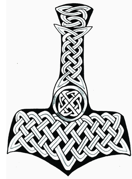 Кельтский орнамент молот тора
