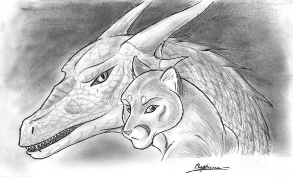 Эльфийка карандашом