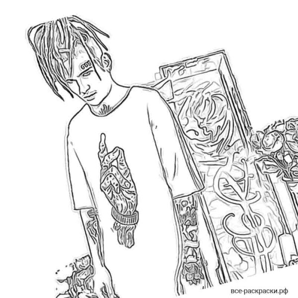 Раскраска МОРГЕНШТЕРНА рэпера