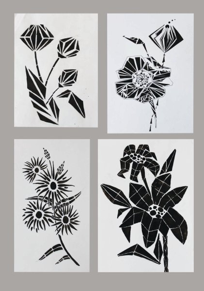 Композиция из стилизованных растительных форм