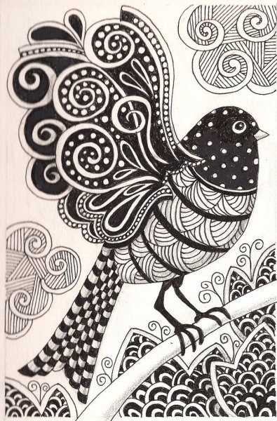 Дудлинг и Зентангл иррациональная живопись