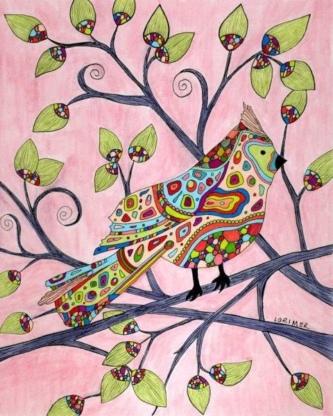 Декоративное рисование птиц