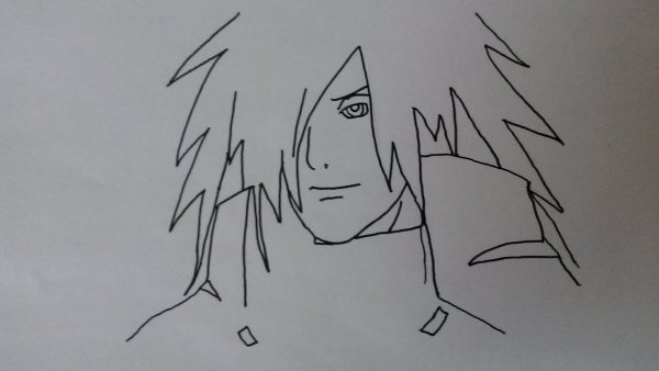 Мадара лицо карандашом
