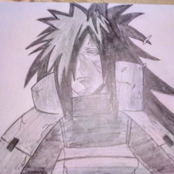 Учиха Мадара карандашом цветные