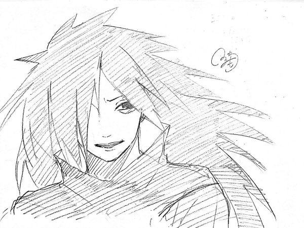 Аниме для срисовки Мадара