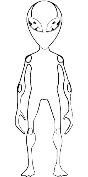Трафарет инопланетянина