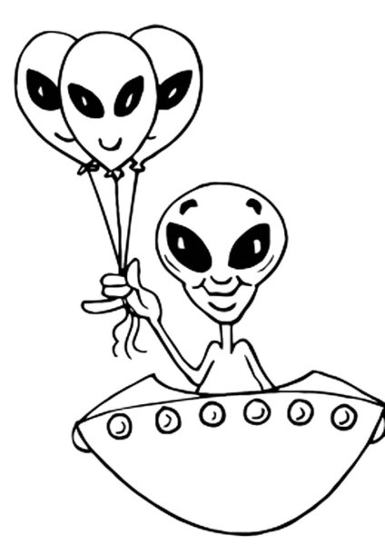Трафарет инопланетянина