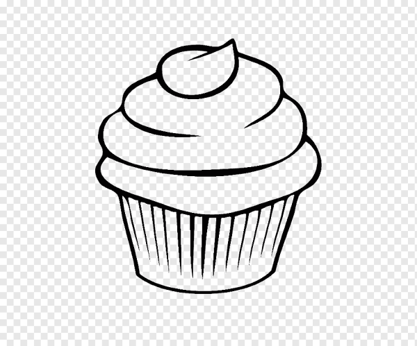 Контур кекса на прозрачном фоне