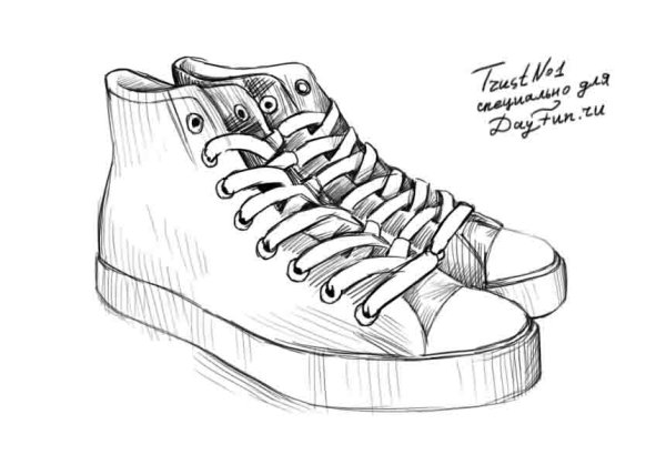 Кеды раскраска