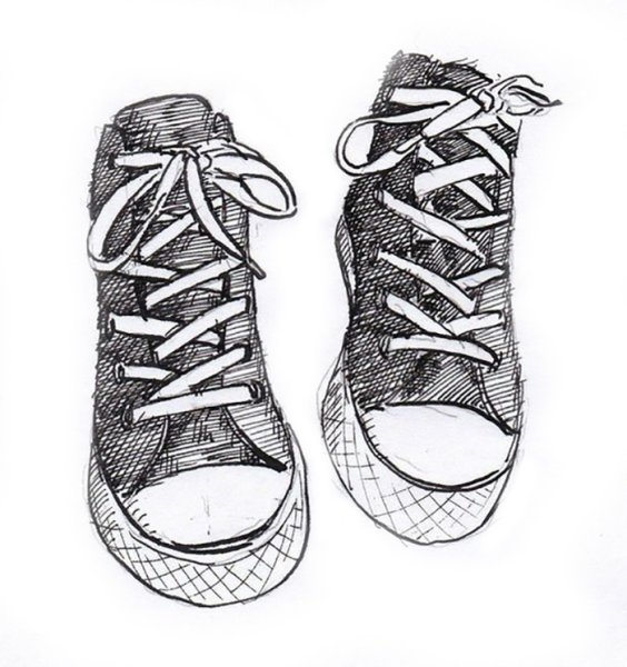 Кеды карандашом