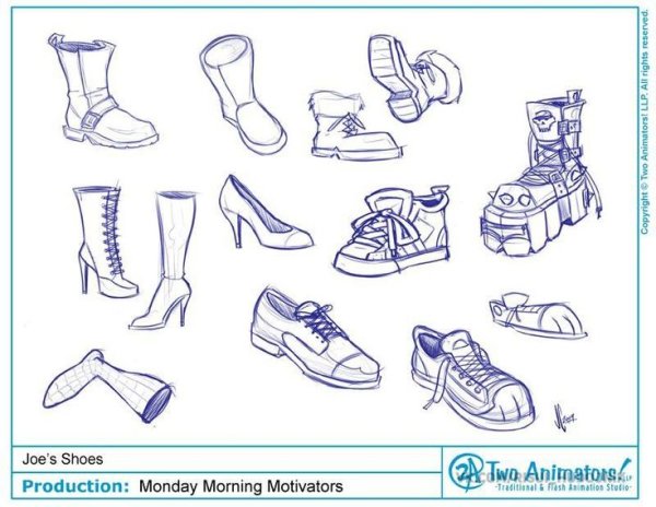 Поэтапное рисование обуви для детей