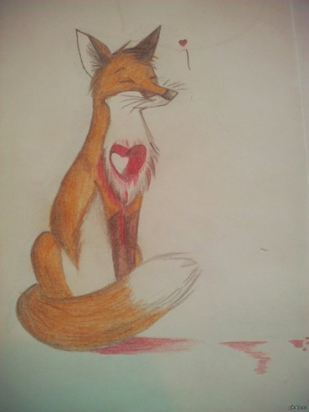 Лиса карандашом