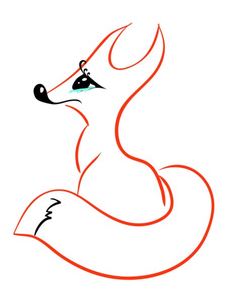 Рисование для детей Лисичка