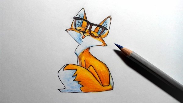 Лиса карандашом