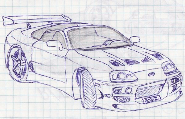 Крутые Тачки карандашом