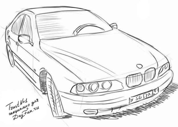 BMW e39 рисунок