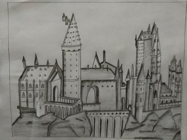 Хогвартс карандашом