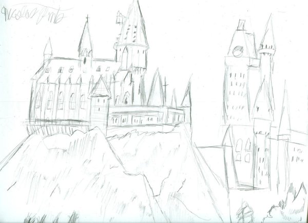 Замок Хогвартс раскраска