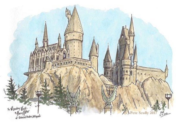 Гарри Поттер Хогвартс рисунки