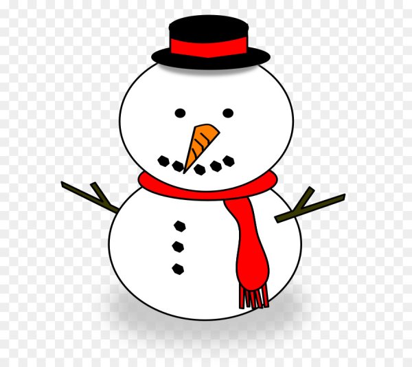 Снеговик карандашом