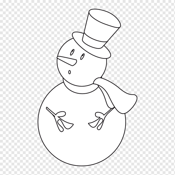 Как рисовать снеговика