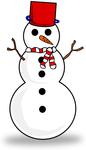 Снеговик раскраска простая