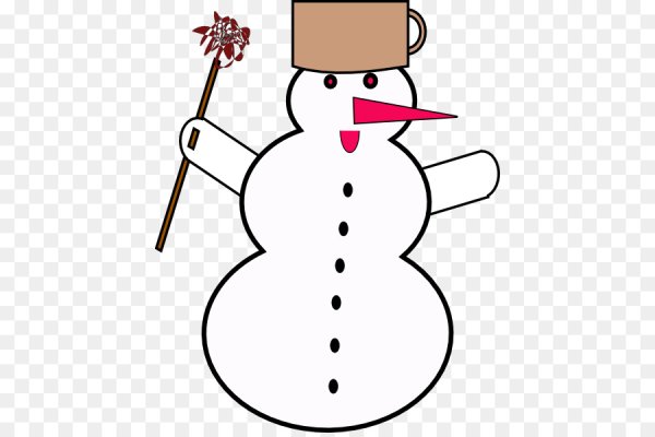 Снеговик карандашом