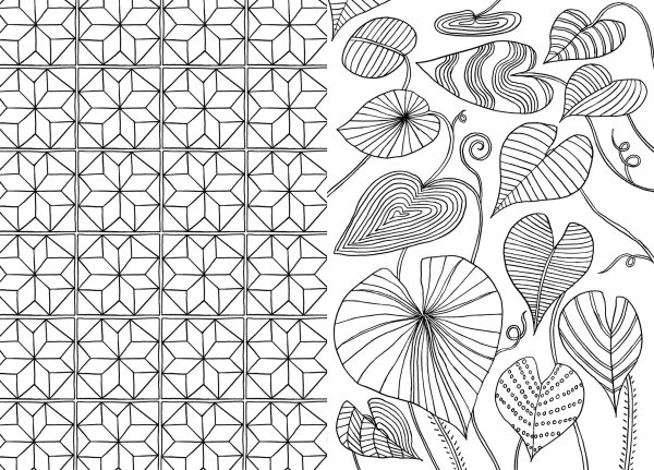 Раскраски антистресс маленькие