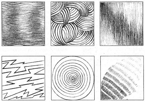 Графические упражнение линия.штрих.пятно точка
