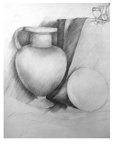 Натюрморт штриховка