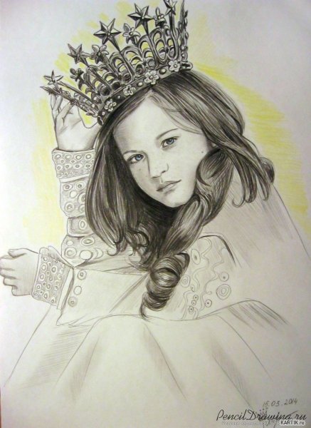 Снежная Королева рисунок карандашом