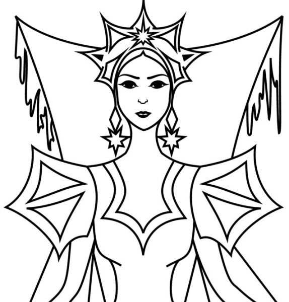 Портрет принцессы раскраска