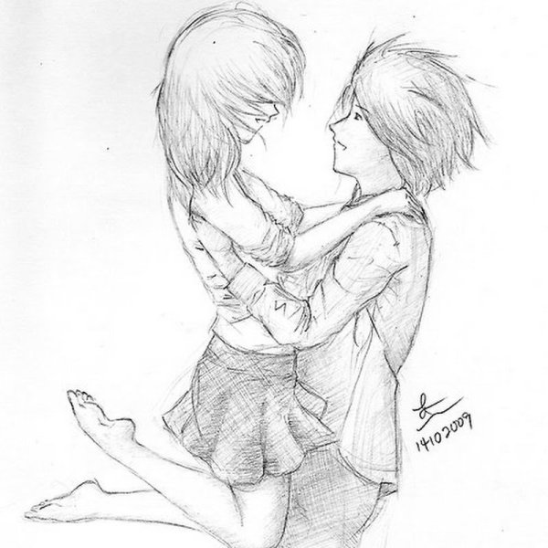 Рисунки карандашом любовь
