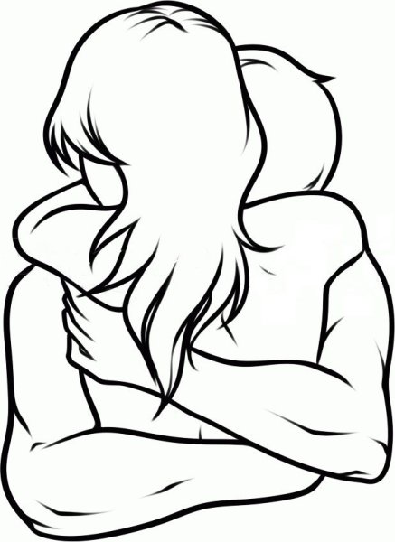 Наброски обнимающихся людей