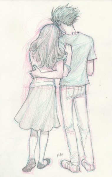 Пара карандашом для срисовки