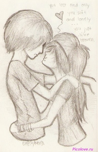 Любовные рисунки карандашом