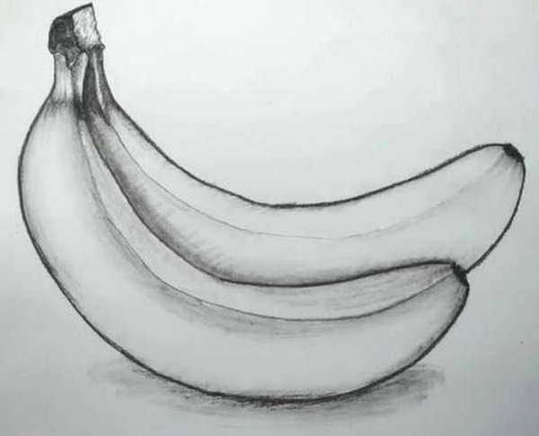 Рисунок банана для срисовки