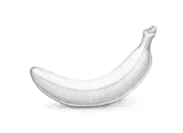 Банан рисунок маленький