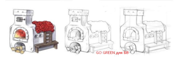 Печь раскраска