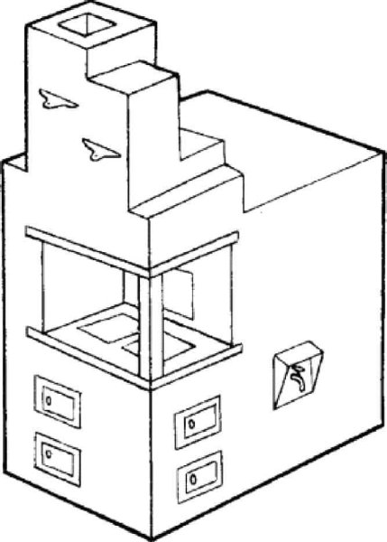 Печка раскраска