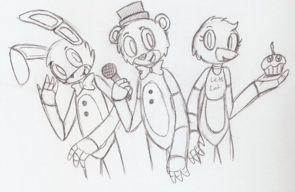 Рисунки для срисовки ФНАФ Фредди