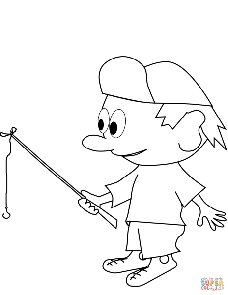 Раскраска Рыбак