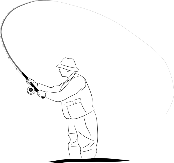 Раскраска Рыбак