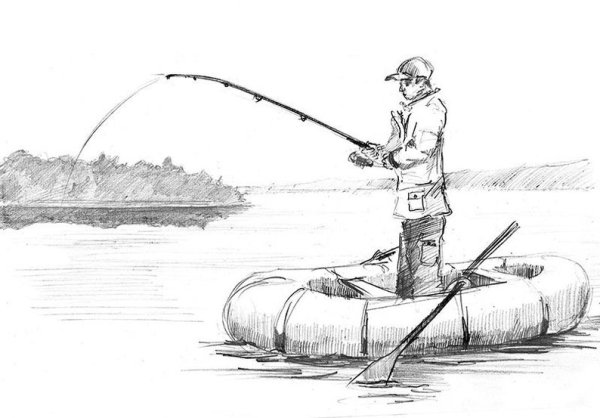 Раскраска рыболов