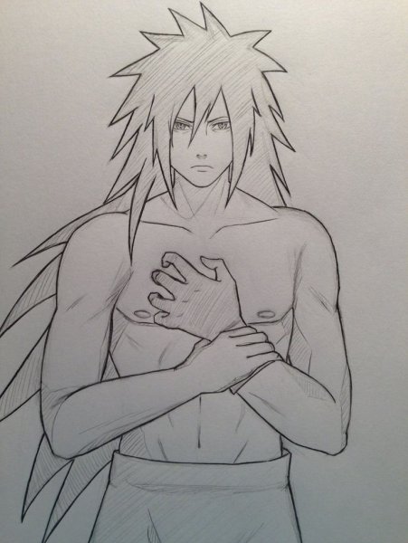 Наруто рисунок Учиха Мадара