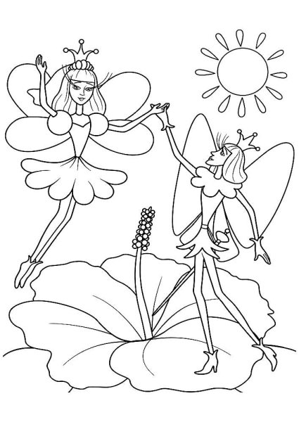 Андерсен Дюймовочка раскраска для детей