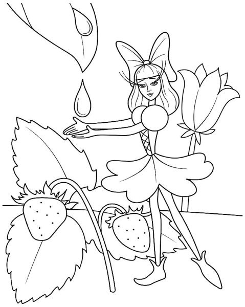 Андерсен Дюймовочка раскраска