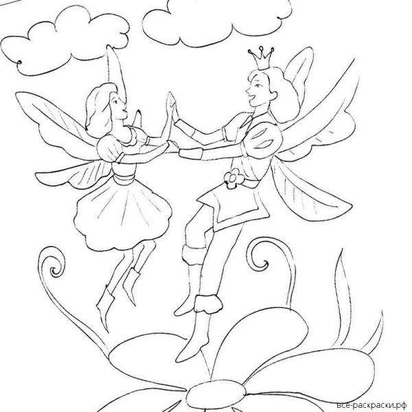 Трафарет Дюймовочки