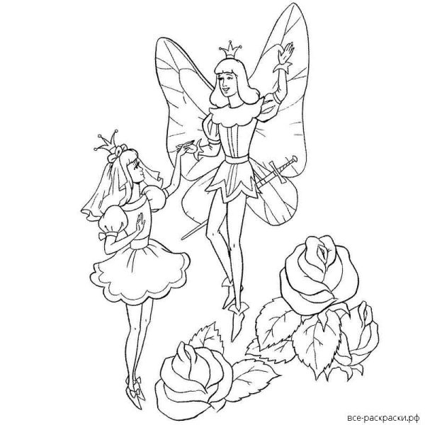 Трафарет Дюймовочки