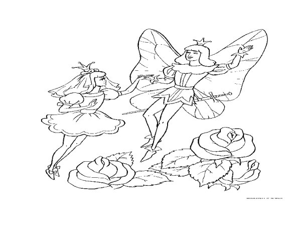 Дюймовочка раскраска